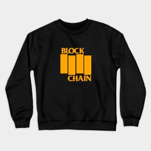 BLOCKCHAIN YELLOW CHROME PUNK ROCK Crewneck Sweatshirt